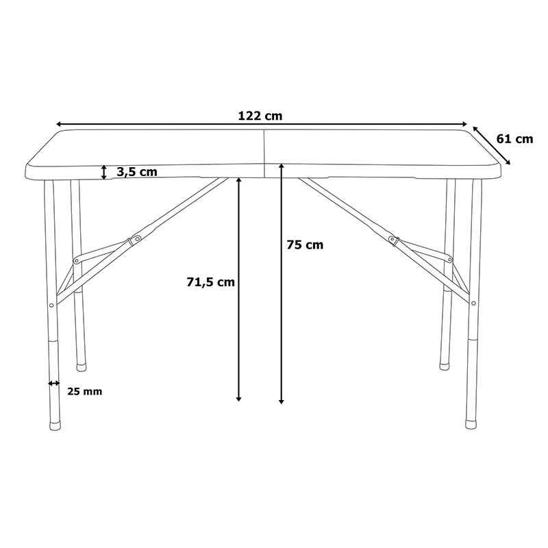 4ft indoor & Outdoor white color Plastic HDPE Folding Table 4ft indoor & Outdoor white color Plastic HDPE Folding Table