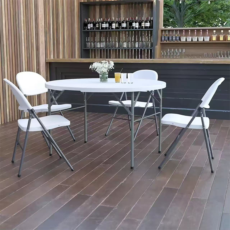 4ft/5ft/6ft  white color Plastic HDPE round Folding Table