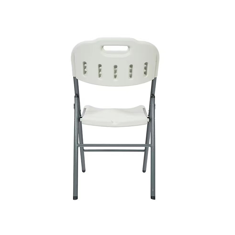 White  Plastic HDPE Folding Chair Use in Camping