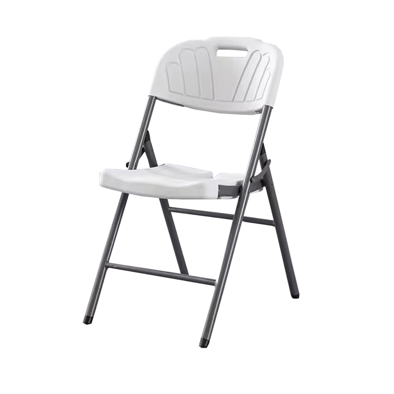 White  Plastic HDPE Folding Chair Use in Camping