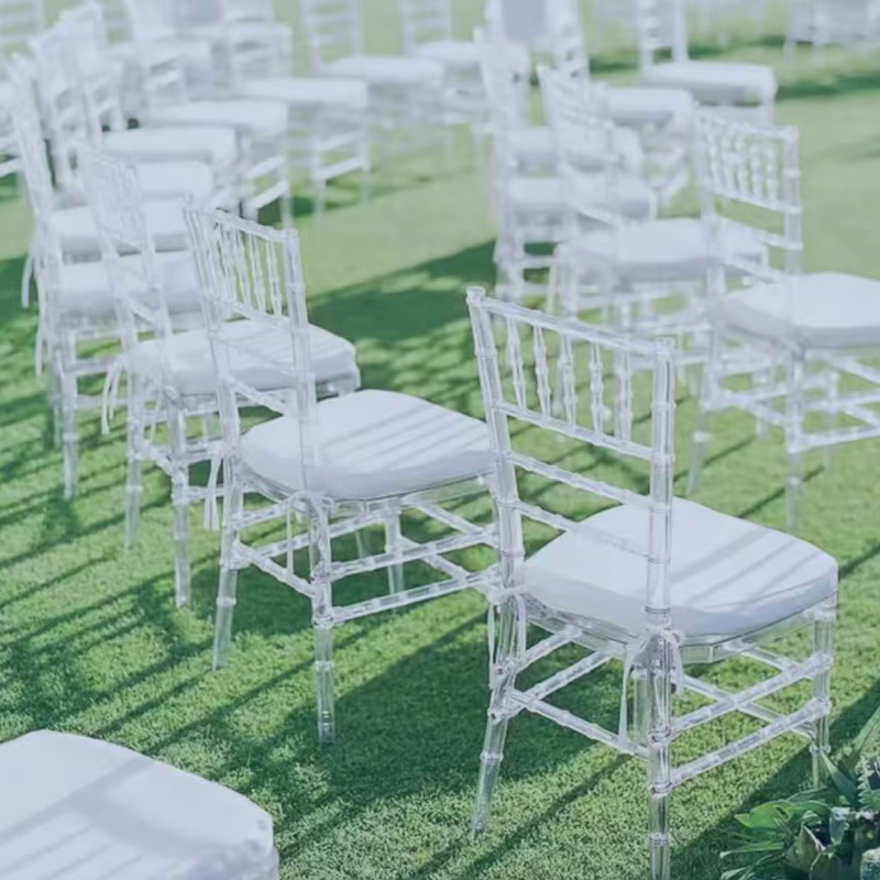 Clear Tiffany Knock-Down Chair for Wedding Event Banquet