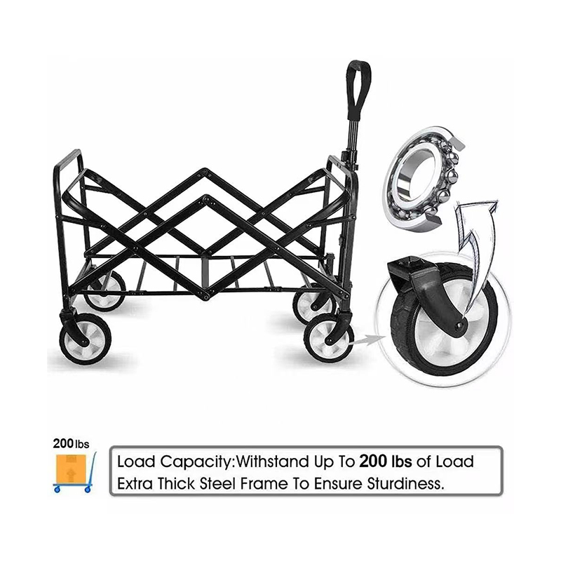 Large Capacity  Shopping Trolley Picnic Heavy Duty Camping Foldable Wagon Cart