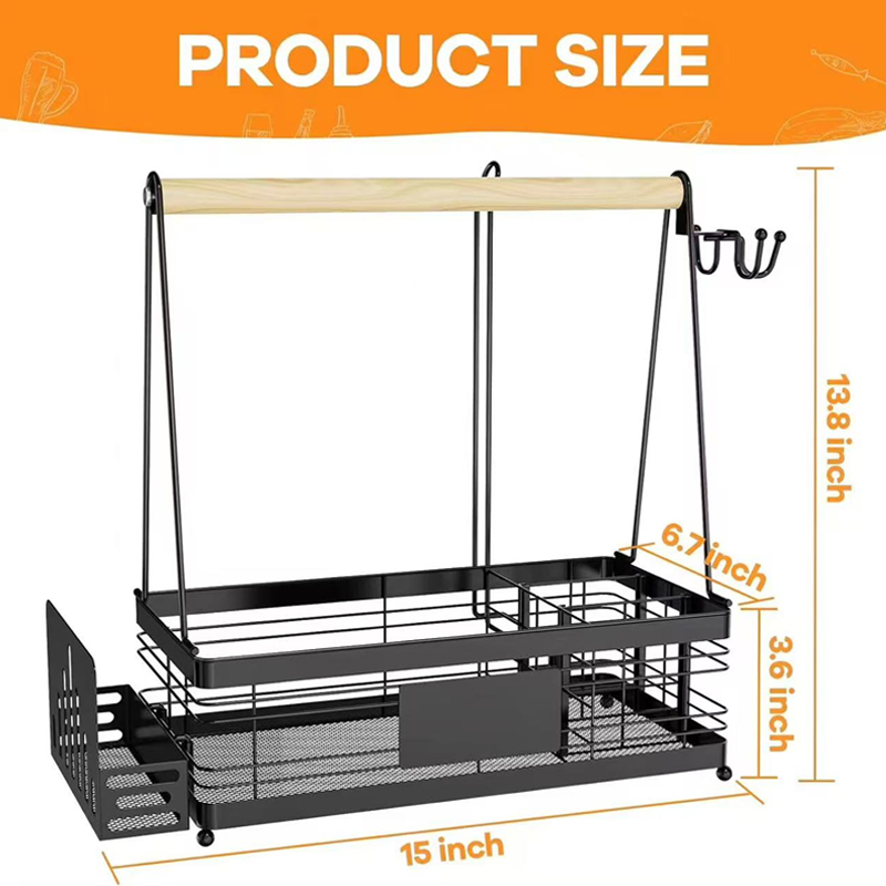 Outdoor Kitchen Accessory Organizer picnic BBQ With Condiment Utensil Storage Rack Outdoor Kitchen Accessory Organizer picnic BBQ With Condiment Utensil Storage Rack