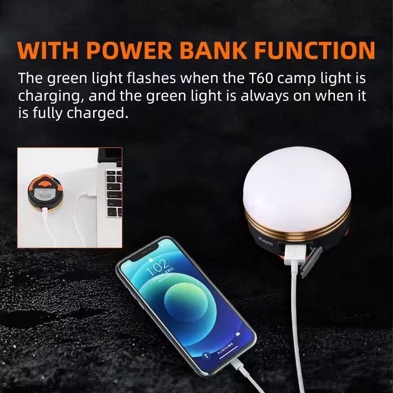 Quick Customization Outdoor Waterproof LED T60 Camping Lamp