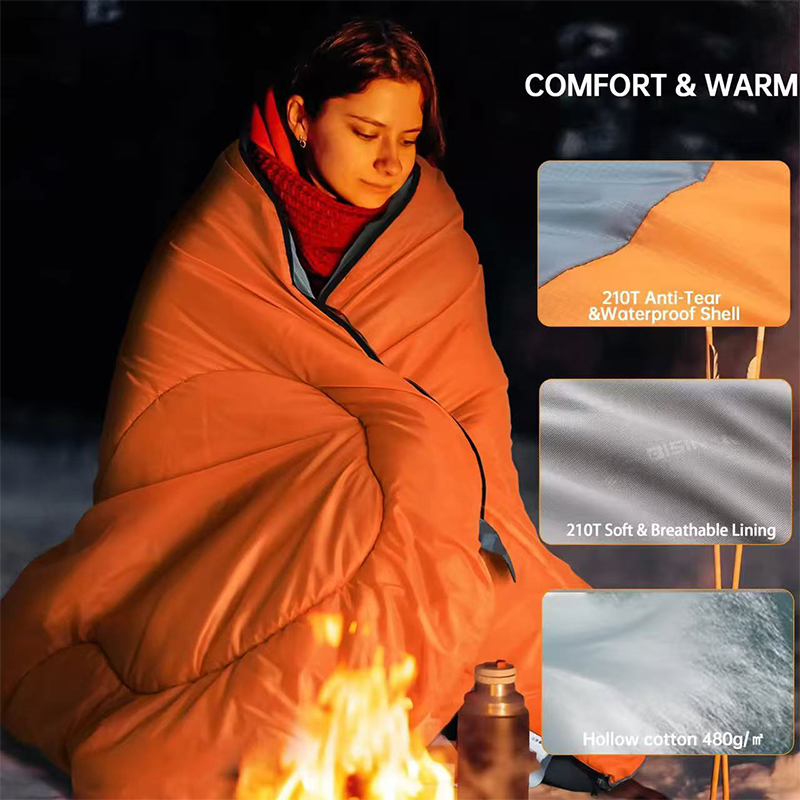 Custom Logo Hoodie Warm Sleeping Bag Cold Climate Winter Thermal for Camping Custom Logo Hoodie Warm Sleeping Bag Cold Climate Winter Thermal for Camping