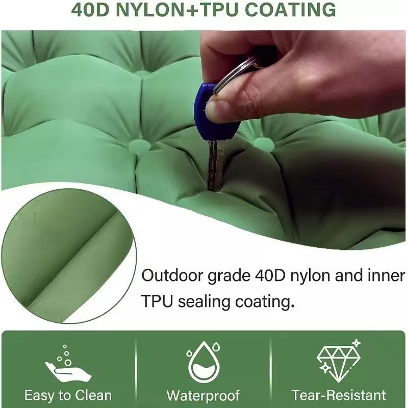 Hiking Foldable Nylon TPU Inflatable Air Mattress Sleeping Mat Waterproof Camping Bed Hiking Foldable Nylon TPU Inflatable Air Mattress Sleeping Mat Waterproof Camping Bed