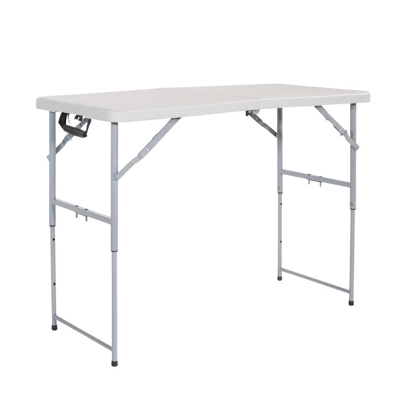 4ft indoor & Outdoor adjustable height Plastic HDPE Folding Table 4ft indoor & Outdoor adjustable height Plastic HDPE Folding Table