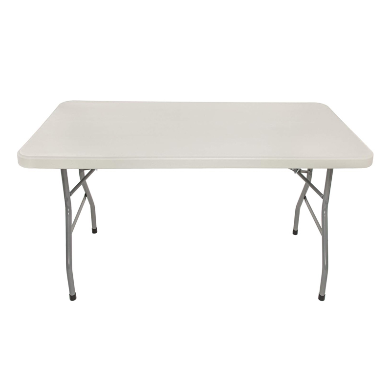5 Foot Folding Table with Carrying Handle - Portable Plastic Fold in Half