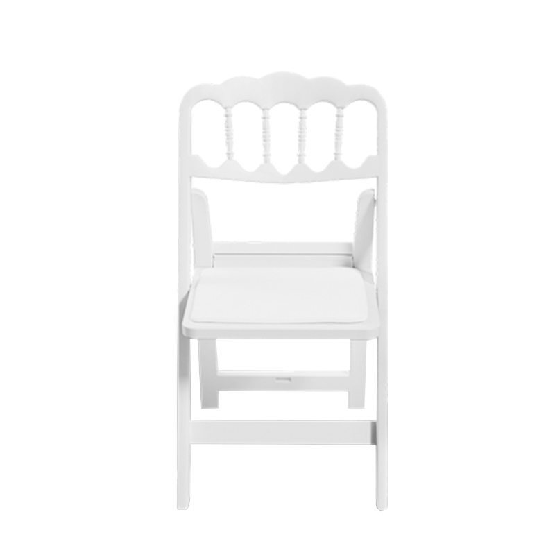 White Residential Standard Plastic Folding Chair for Indoor or Outdoor