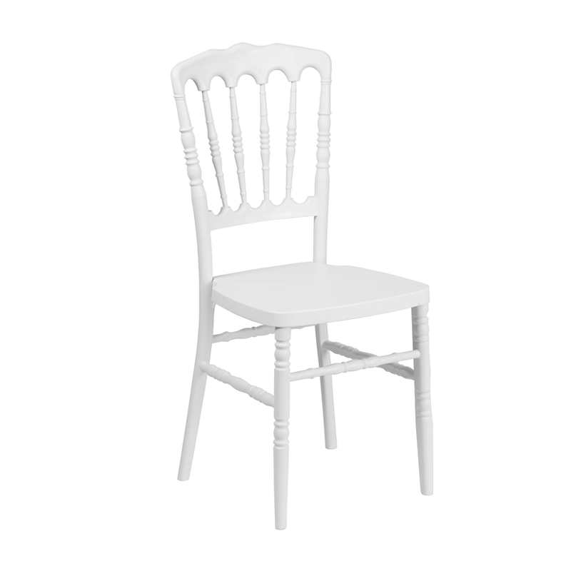White Resin Stacking Napoleon Chair for Wedding Party
