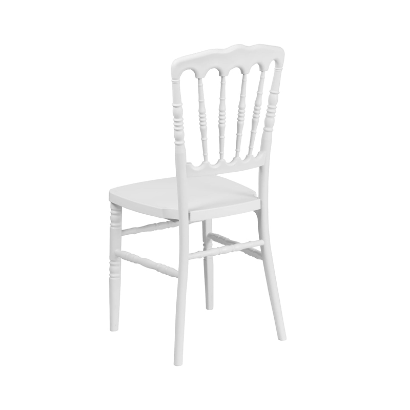 White Resin Stacking Napoleon Chair for Wedding Party