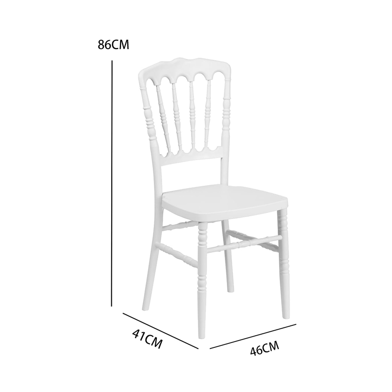 White Resin Stacking Napoleon Chair for Wedding Party White Resin Stacking Napoleon Chair for Wedding Party