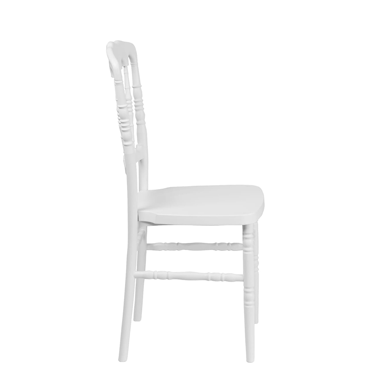 White Resin Stacking Napoleon Chair for Wedding Party White Resin Stacking Napoleon Chair for Wedding Party