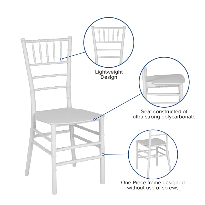 Flash Furniture White Resin Stacking Chiavari Chair for wedding Flash Furniture White Resin Stacking Chiavari Chair for wedding