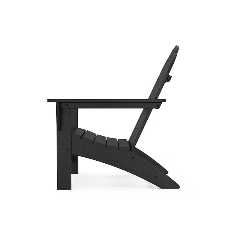 Outdoor Furniture Black HDPE Frame Stationary Adirondack Chair 