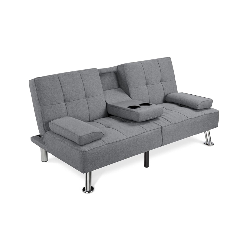 Modern Folding Futon, Reclining Sofa Bed for Apartment
