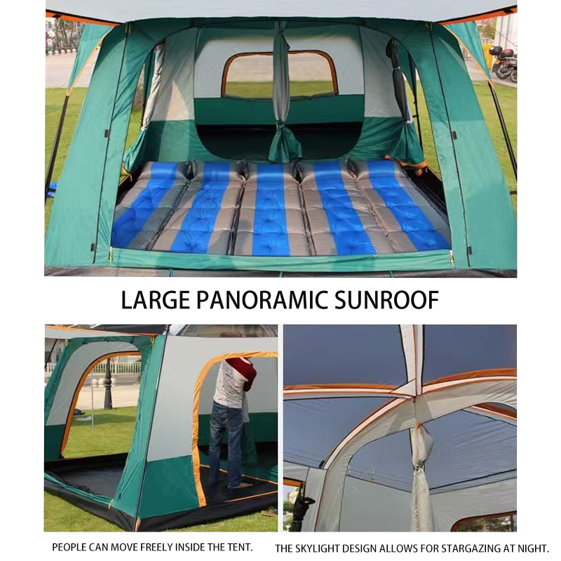 Outdoor waterproof tent, suitable for 5-8 people or 8-12 people